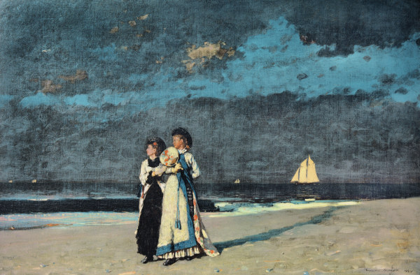 Promenade on the Beach od Winslow Homer