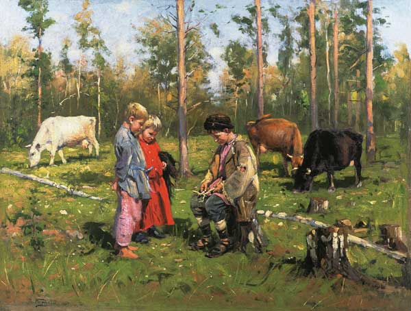 Shepherd Boys od Wladimir Jegorowitsch Makowski