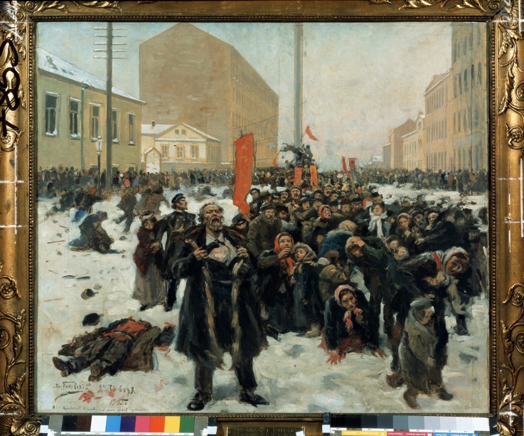 Bloody Sunday (22 January 1905) od Wladimir Jegorowitsch Makowski