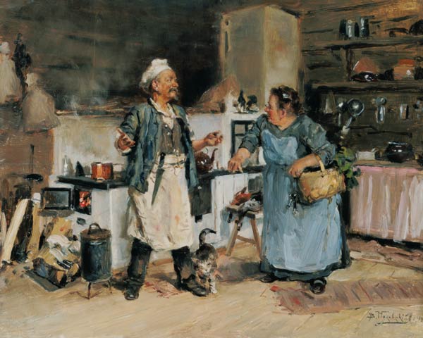 Quarrel in the kitchen od Wladimir Jegorowitsch Makowski