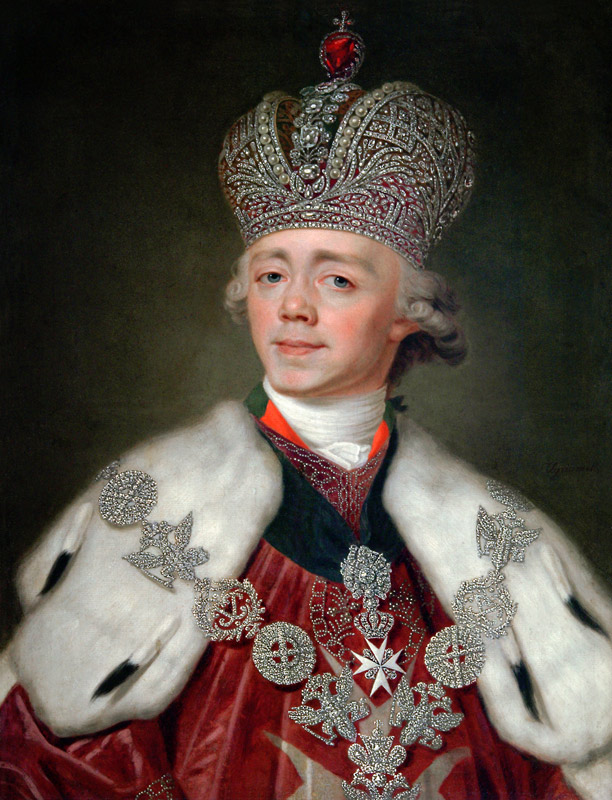 Portrait of the Emperor Paul I of Russia (1754-1801) od Wladimir Lukitsch Borowikowski