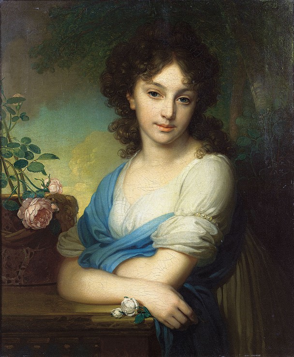 Portrait of Yelena Naryshkina (1785–1855) od Wladimir Lukitsch Borowikowski