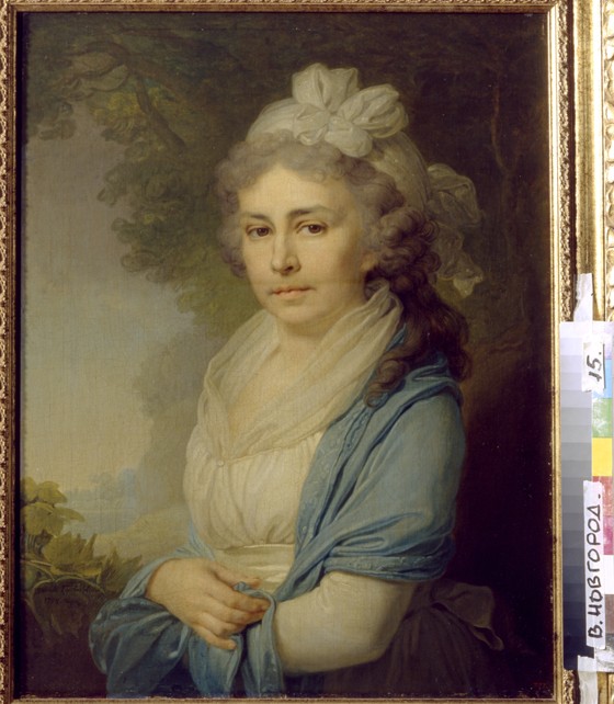 Portrait of Yelizaveta Ivanovna Neklyudova (1773-1796), née Levashova od Wladimir Lukitsch Borowikowski