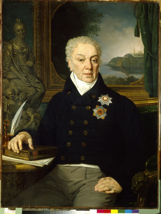 Portrait of the Secretary of State Dmitri Prokofievich Troshchinsky (1754-1829) od Wladimir Lukitsch Borowikowski