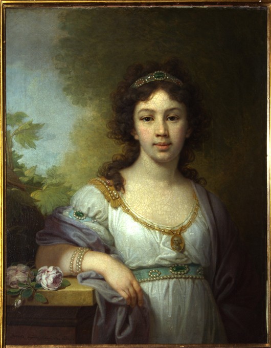 Portrait of Varvara Shidlovskaya od Wladimir Lukitsch Borowikowski