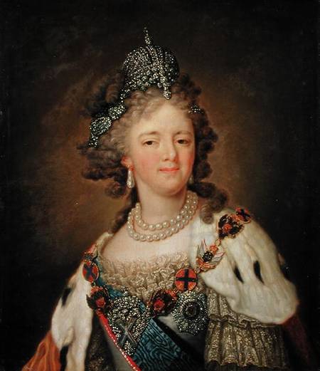 Portrait of Empress Maria Fyodorovna (1759-1828) od Wladimir Lukitsch Borowikowski