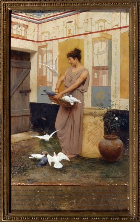 Woman With Doves od Wladyslaw Bakalowicz