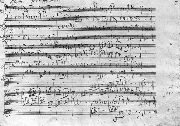 Trio in G major for violin, harpsichord and violoncello (K 496) 1786 (13th page)