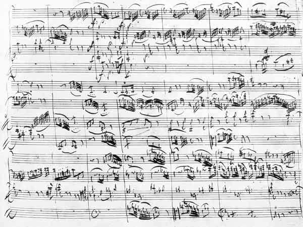 Trio in G major for violin, harpsichord and violoncello (K 496) 1786 (11th page) od Wolfgang Amadeus Mozart