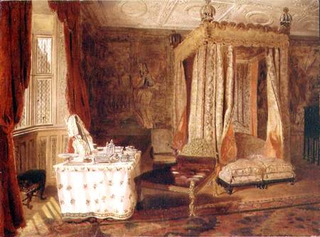 Interior of a Bedroom at Knole, Kent od W.S.P. Henderson