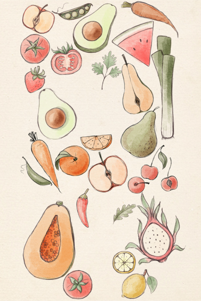 Tropical Vegetable illustration od Xuan Thai