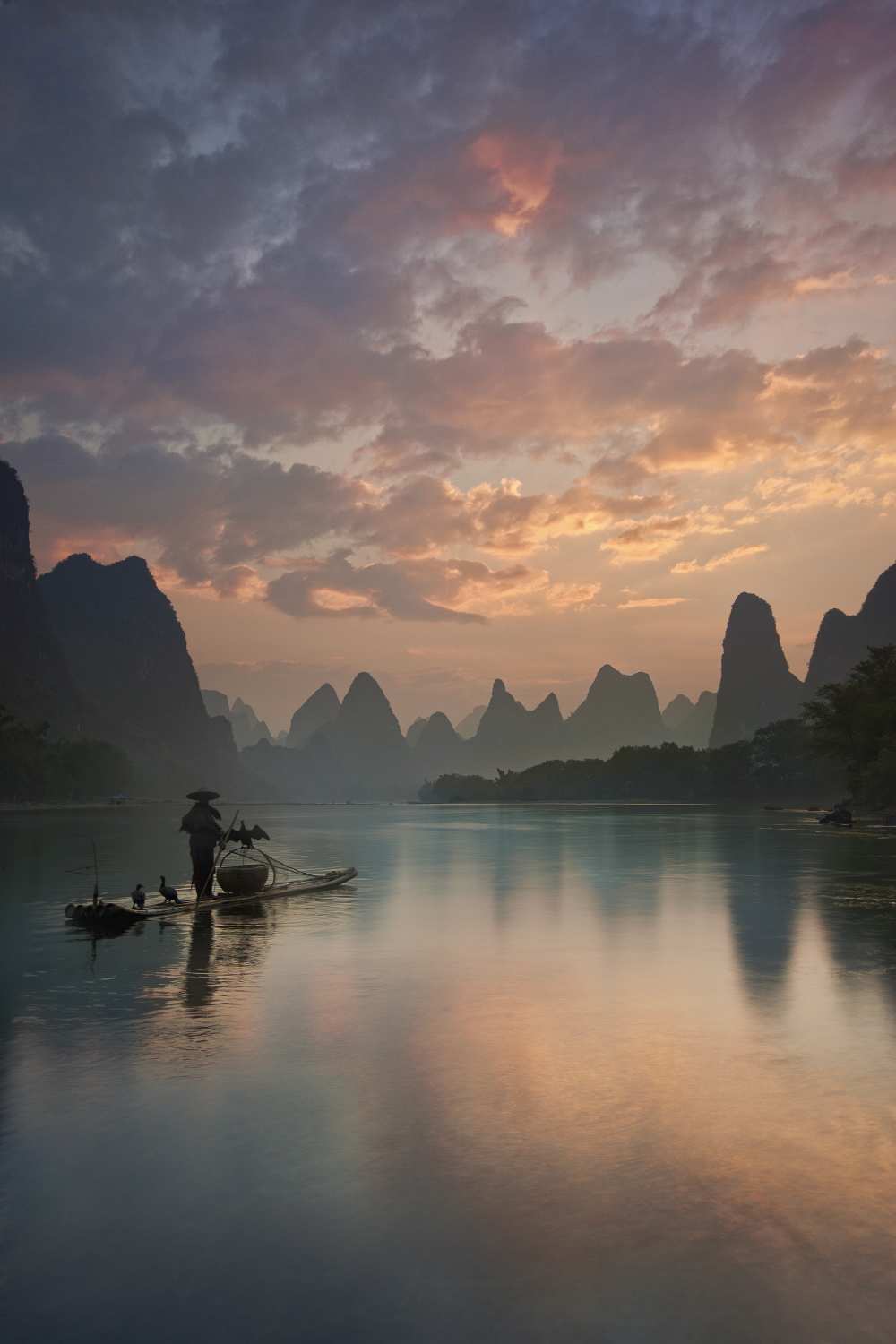 Li River Sunrise od Yan Zhang