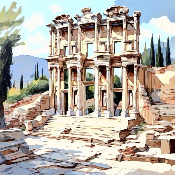 Bauwerl in Ephesos, Türkei od zamart