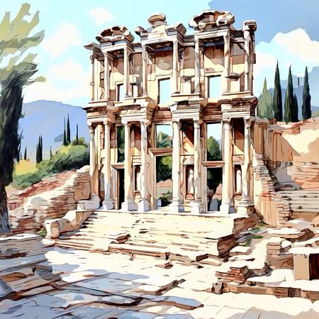 Bauwerl in Ephesos, Türkei